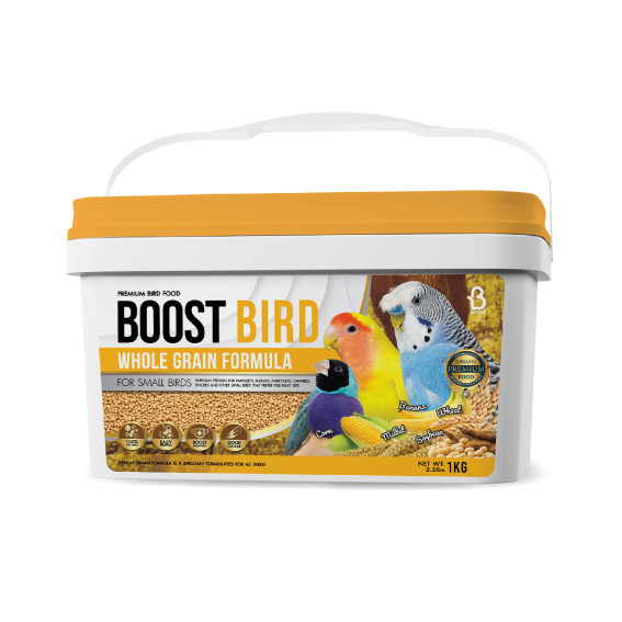 Boost Bird Whole Grain บูสท์ อาหารนก สูตรธัญพืช บำรุงสุขภาพ และภูมิคุ้มกัน  ขนาด 450g และ  1kg