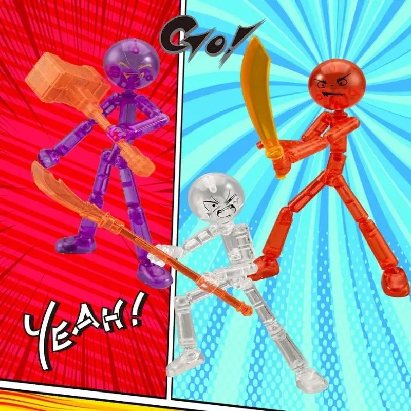 Movable 3D การพิมพ์ Mannequin Multi-jointed Multi Joint Stickman ของเล่นแปลก Action Figure Stickman ประกอบหุ่นยนต์ตกแต่ง