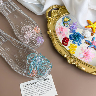 รองเท้าเยลลี่ ยางยืด พร้อมสติกเกอร์และคริสตัลดอกไม้สำหรับตกแ…