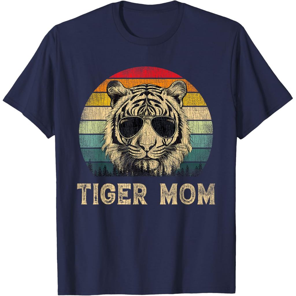 Vintage Tiger Mom Tiger Lovers Mommy Mother's Day T-Shirt