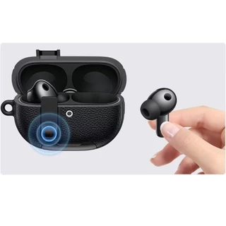 พร้อมขาตั้งโทรศัพท์สําหรับ Huawei FreeBuds Pro 5 รุ่นหูฟังกันกระแทกฝาครอบป้องกันสําหรับ Huawei FreeBuds Pro5 หูฟังไร้สายบลูทูธหนังล็อคสวิทช์