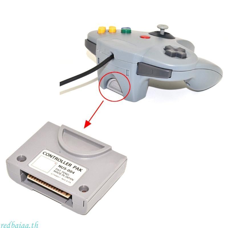 การ์ดหน่วยความจําคอนโซลเกมแบบพกพา redbaiaa สําหรับการ์ดหน่วยความจําขยาย N64 Controller Pack