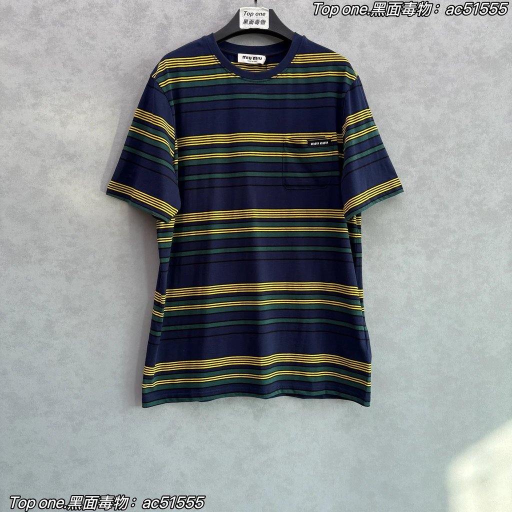 เสื้อลายแขนสั้นสำหรับผู้หญิง แบบครึ่งถัก iu-iu สวมใส่ง่ายได้ทุกวัน