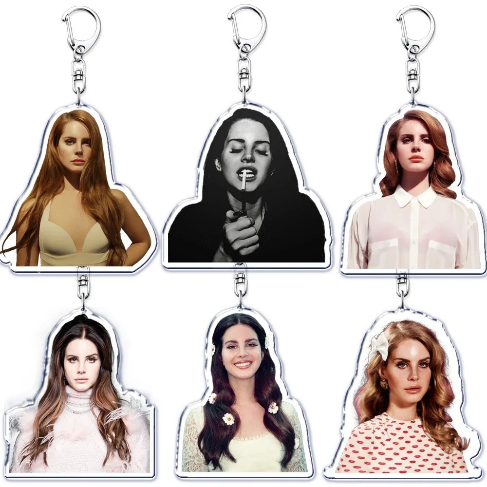 Lana Del Rey พวงกุญแจอะคริลิคพิมพ์นักร้อง Lana Del Rey Born To Die Ultraviolence อุปกรณ์เสริมกระเป๋า