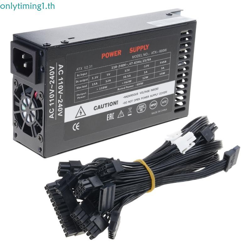Onlytiming 110-264V Gaming แหล่งจ่ายไฟ 600W พร้อมพัดลมทํางาน 1U Flexs ATXs PSUs สําหรับ K39 ITX Mini