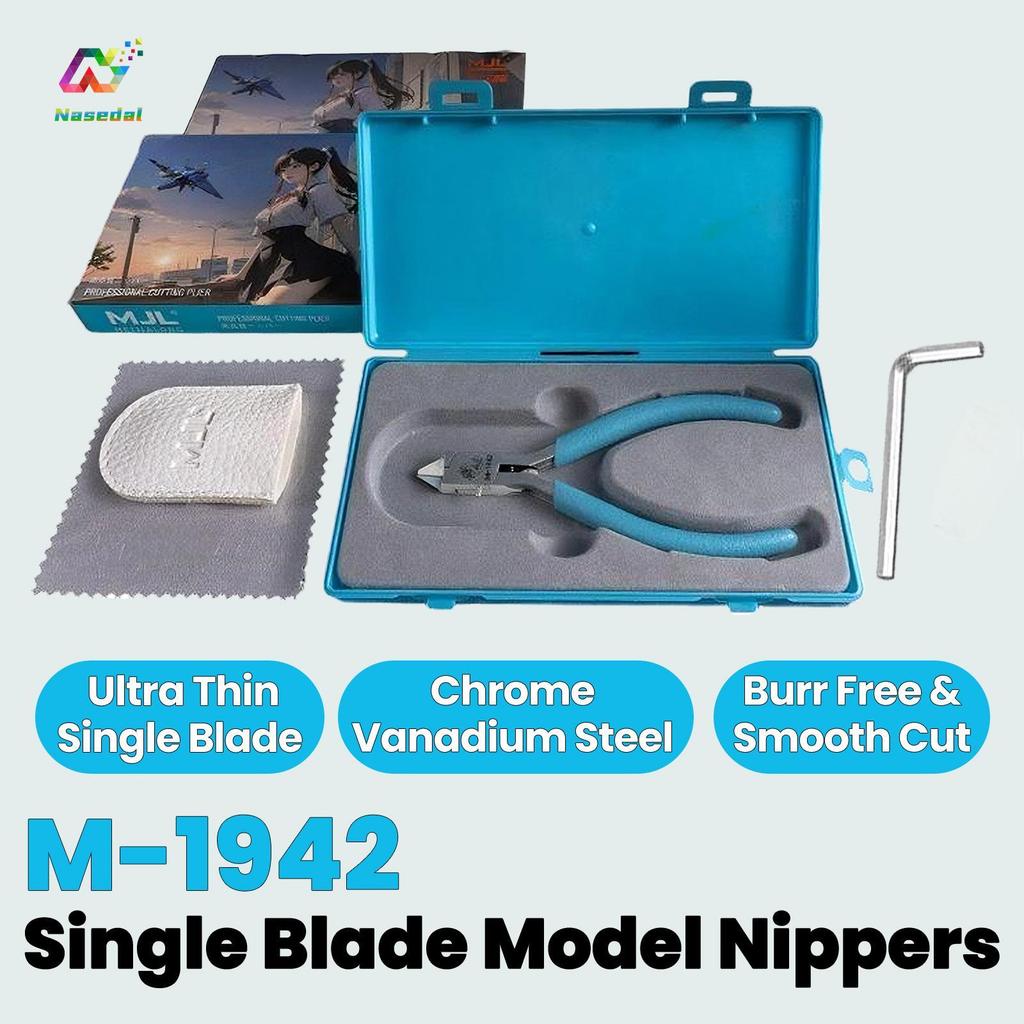 MJL M-1942 ใบมีดเดี่ยว Nipper รุ่นตัด Precision Sprue เครื่องตัด Plier Chrome Vanadium เหล็ก Hobby Craft เครื่องมือสําหรับ Gundam พลาสติกชุดคีมตัดพร้อมกล่องเก็บ