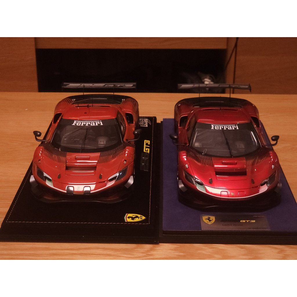 %㊋Bbr LookSmart 1/18 296 gt3 Ferrari รถรุ่น 296 gt3 2023 Launcher การเคลือบสาธิตการนําเสนอ LS สี ros