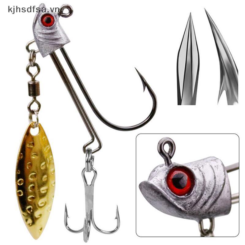 Kjhsdf Fish Head Hook 1PCS Jig Head Hook ปลาตะกั่ว Hook 7g10g17g Jig Head Fishing Hook VN