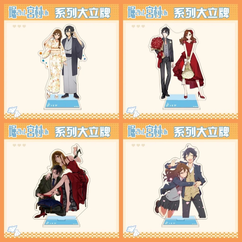 อะนิเมะ Standee รุ่น Horimiya Kyouko Miyamura Izumi micha อะคริลิคโต๊ะศึกษาตกแต่งเป็นสะสมอะนิเมะพัดล