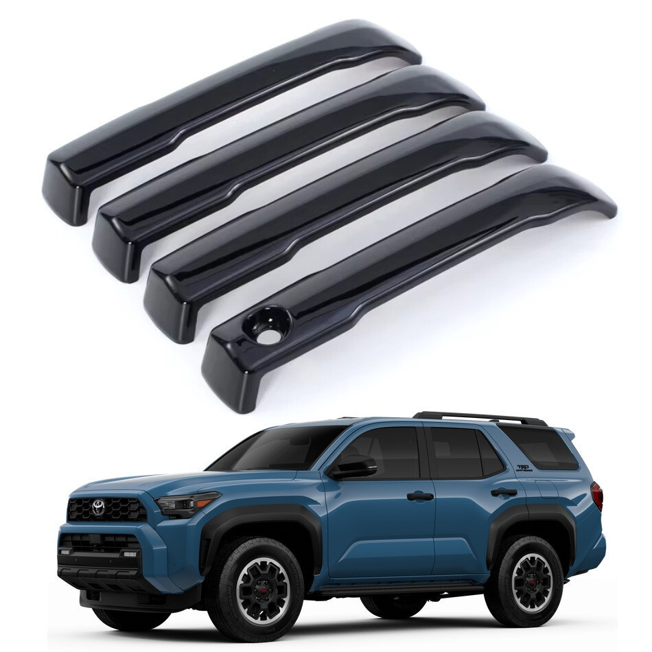 สําหรับ 2025 & Up Toyota 4Runner GLOSS BLACK 4 มือจับประตูครอบคลุม Overlay ALL NEW