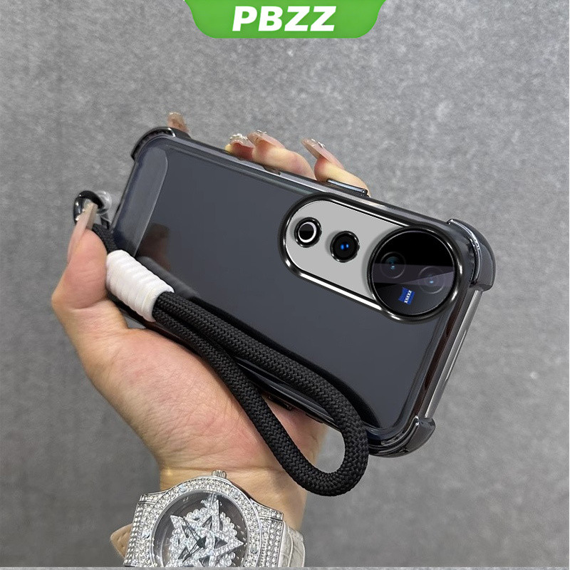 PBZZ เคสสําหรับ VIVO V50 LITE V40 PRO 5G 2024 VIVO V40 V50 5G เคสโทรศัพท์ Softcase ซิลิโคนกันกระแทกใหม่ออกแบบความงามใสพร้อม Lanyard สําหรับสาว SJST01 – โปรปัง