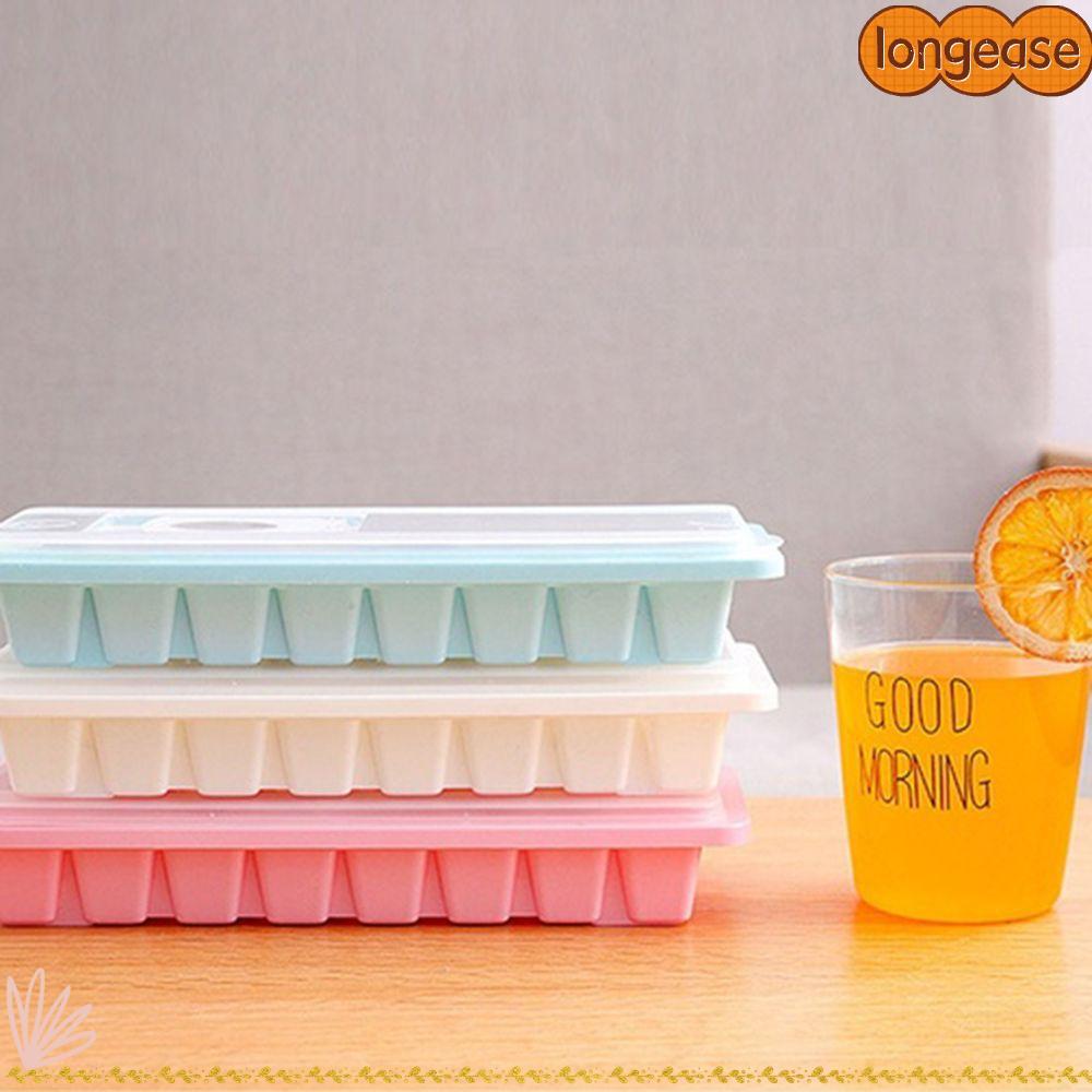 LONGE 16 Cavity Ice Tray Cover Maker Box Jelly Freezer