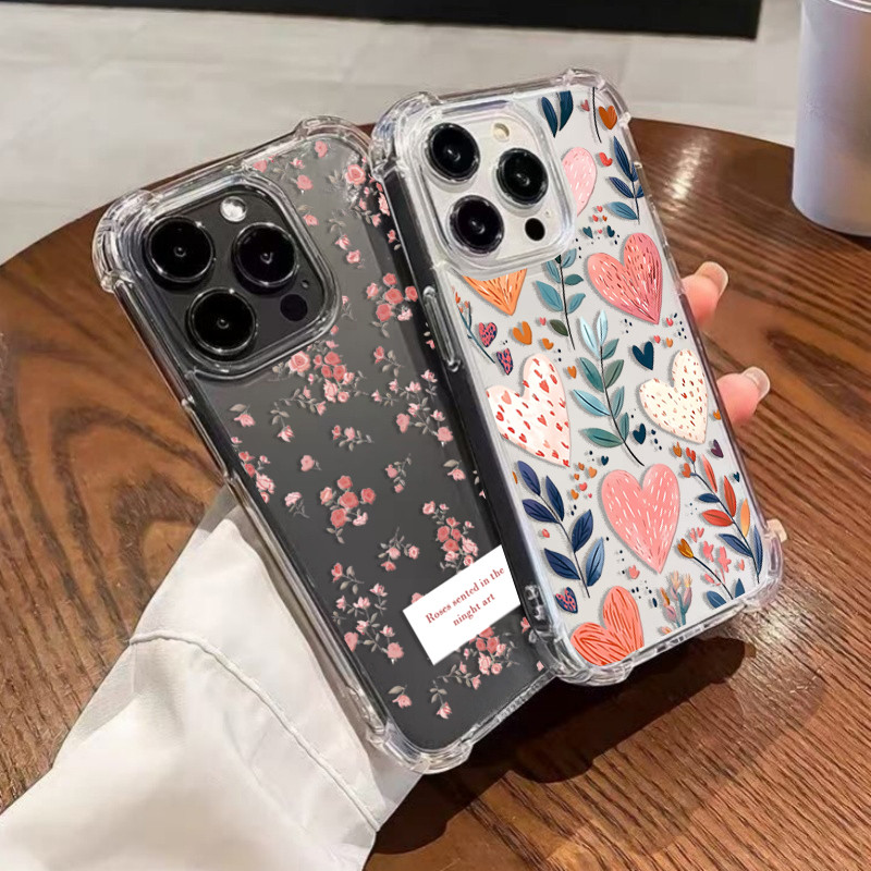 สําหรับ OPPO 14F 13F 12F 11F 14 13 12 11 Pro 8 7 8T 7Z 8Z 5Z 6Z Love Heart ใบ violet ดอกไม้ซิลิโคนนุ