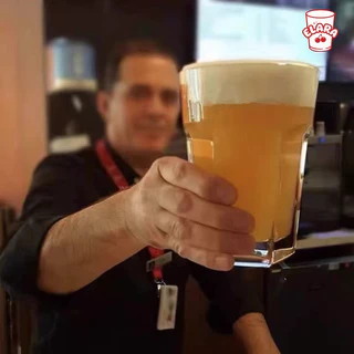 แก้วเบียร์รูปหกเหลี่ยม Hoegaarden 470/840ml | แก้วเบียร์ ปลอดสารตะกั่ว เหมาะบาร์ งานปาร์ตี้ ครอบครัว