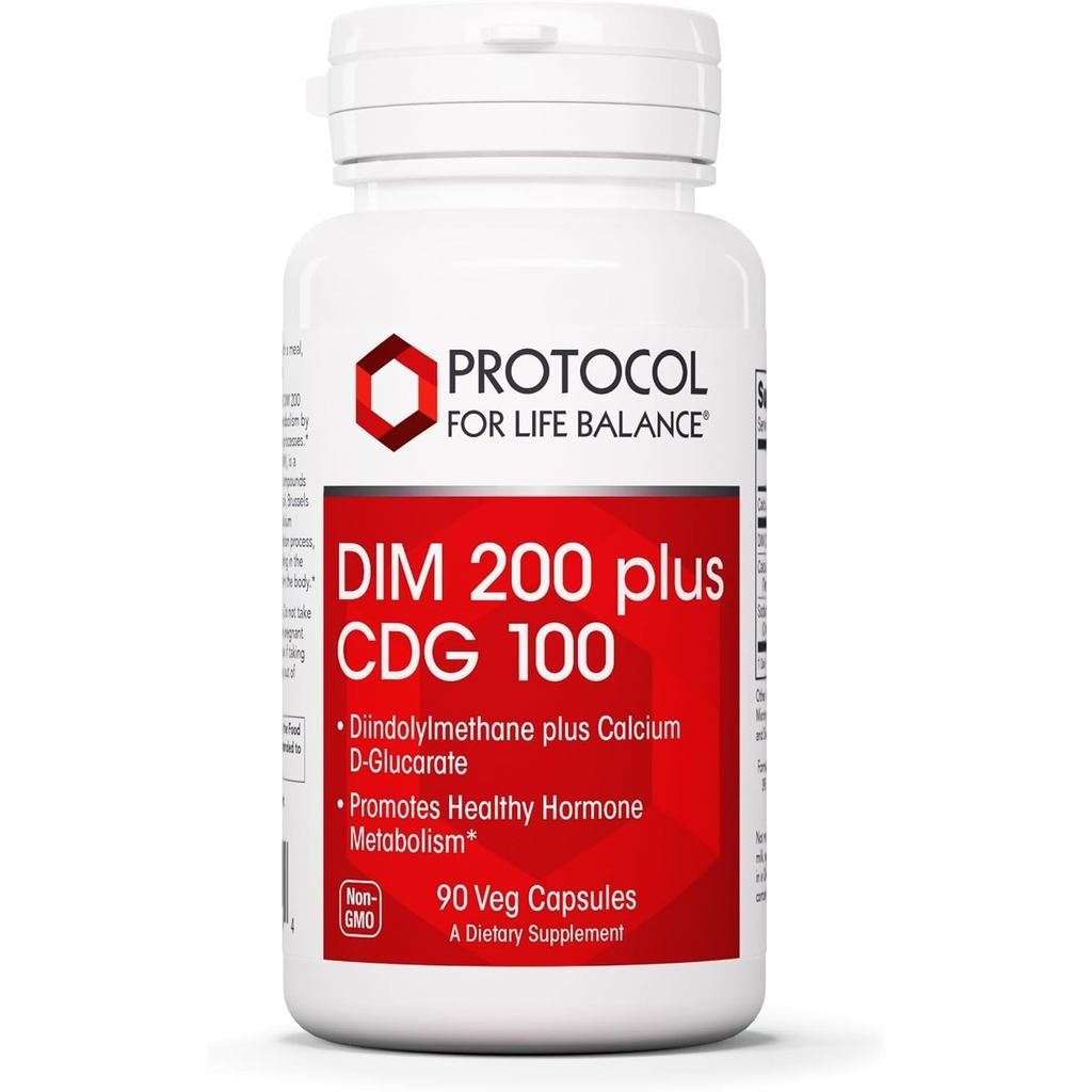 โปรโตคอลฟอร์ไลฟ์บาลานซ์ DIM 200 Plus G - 200 mg สารอาหารเสริมสำหรับการทำความสะอาดและดีท็อกซ์ฮอร์โมน 