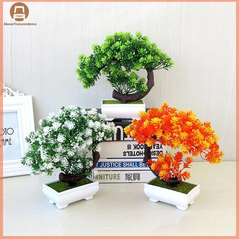 ABOVE จําลองปลอมกระถางต้นไม้ประดิษฐ์โต๊ะเครื่องประดับพืชประดิษฐ์บอนไซกระถางต้นไม้ขนาดเล็กตกแต่งบ้าน 
