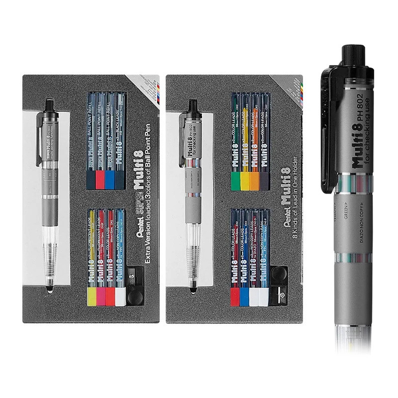 ญี่ปุ่น Pentel Multi+8 2.0 มม.อัตโนมัติ Knock Mechanical ดินสอสี - Sketch Essential สําหรับศิลปินและนักออกแบบ
