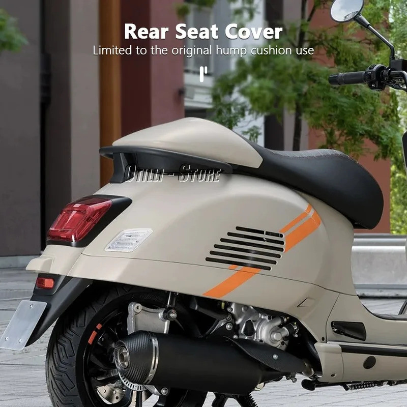 สําหรับ Vespa GTV300 GTV 300 Gtv300 2018-2024 Pillion ฝาครอบที่นั่งด้านหลัง Trim Fairing แผงรถจักรยา