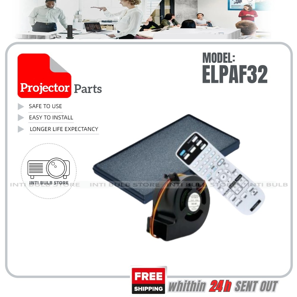 สําหรับ Epson โปรเจคเตอร์ ELPAF32 CE-7039L-01 CB-S03 กรองอากาศ/รีโมทคอนโทรล/พัดลมระบายความร้อน V13H1
