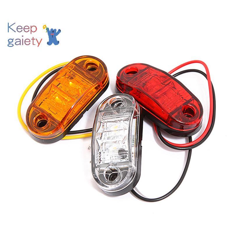 [Kpt-t] 1PCS ไฟเลี้ยวด้านข้าง LED 10V–30V สําหรับรถ/รถพ่วง/Tru Lorry อัตโนมัติ สีขาว/แดง/เหลือง/ส้ม