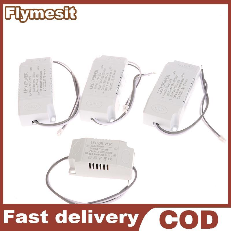 Flymesit 1PC สีเดียว LED Driver 8-24w 24-36w 36-50w 40-60w LED คงที่ไดร์เวอร์แหล่งจ่ายไฟ LED Transfo
