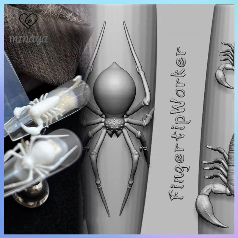 [MINA] 3D Spider Scorpion แม่พิมพ์ซิลิโคนเล็บ DIY Dark Punk สไตล์ Soft Stamping แผ่นแต่งเล็บ Mould เครื่องมือตกแต่งแม่แบบ TH
