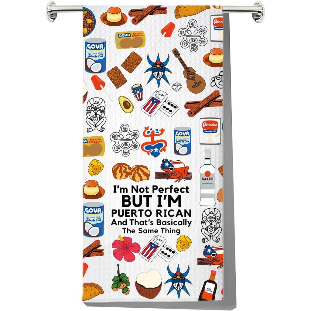 G2TUP Puerto Rican ผ้าขนหนูห้องครัว Puerto Rican ผ้าเช็ดจาน Puerto Rican ผ้าเช็ดมือ Puerto Rican ของ