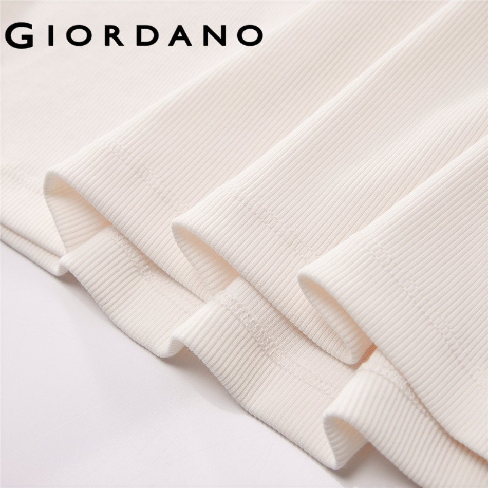 GIORDANO WOMEN Square neck short sleeve slim fit rib tee 13326277 ราคา ถูกที่สุด ดีลบีเคเค แกลเลอรีภาพที่ 6