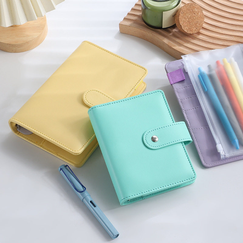 Notebook A5 Binder Zipper A6 Notebook Leather PU Binder Cash Handbook