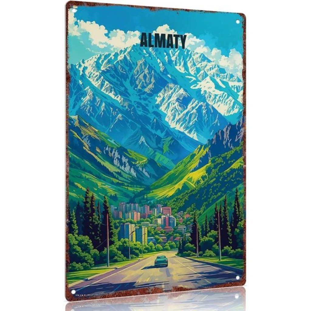 HELLOYOUNG Kazakhstan Almaty Travel โปสเตอร์ Vintage Wall Art Decor สําหรับห้องนั่งเล่นห้องนอนบ้านขอ