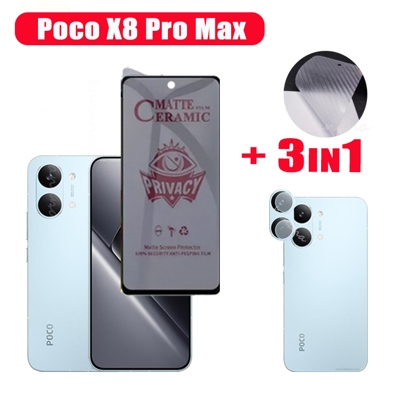 Xiaomi Poco X8 Pro Max ความเป็นส่วนตัว Tempered Glas Poco X8Pro Poco F7 X7 Pro M7 4G ป้องกันหน้าจอเล