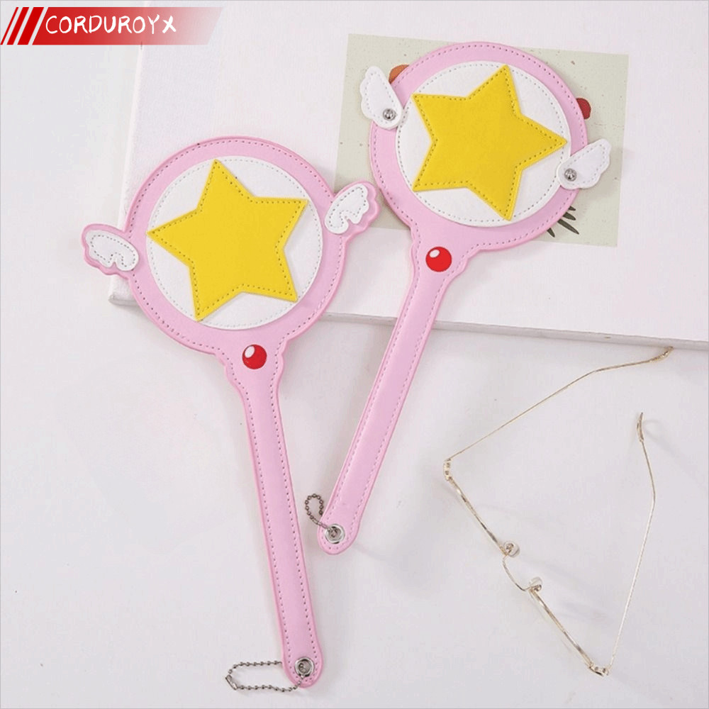 CARD CASE MAGIC WAND STAR, PU LEATHER COSPLAY ACCESSORY WITH WINGS