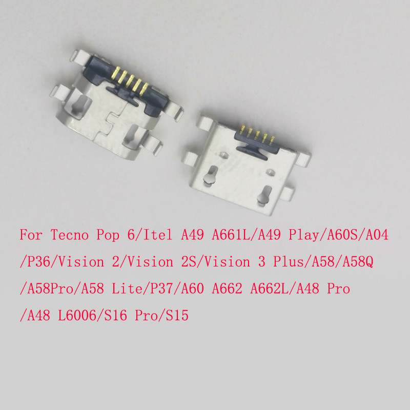 10-100Pcs ปลั๊ก Usb สําหรับ Itel A49 Play P36 Vision 2 2S 3 Plus A58 A48 S16 Pro Lite A60S A04 P37 S