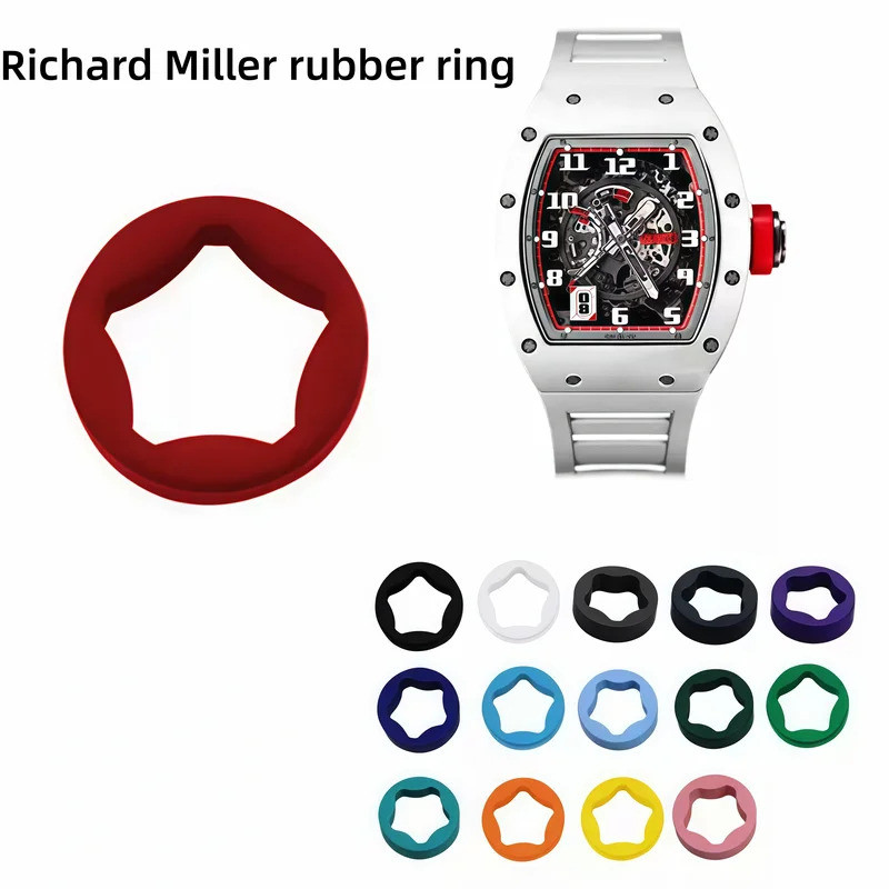 FKM แหวนยางนาฬิกา Crown อะไหล่เครื่องมือสําหรับ Richard Mille RM011 RM035 RM055 RCD Fluorine ยาง Loo