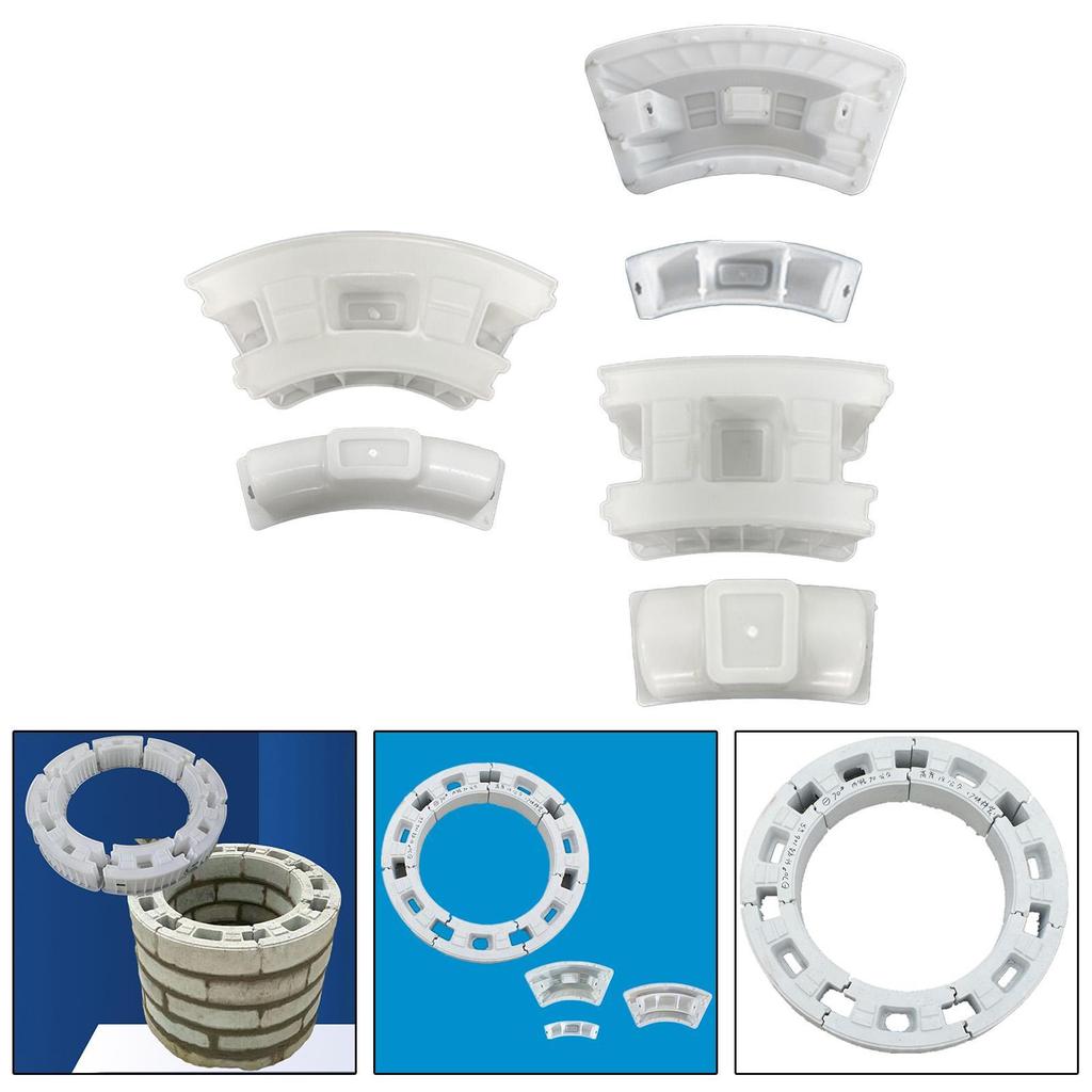 [LOobby] Pavers Mould ซีเมนต์ ABS Garden Well Maker รอบบล็อกอิฐแม่พิมพ์สําหรับ Creating ดอกไม้สระว่า