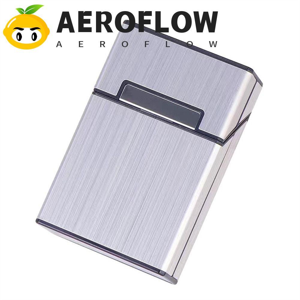 AEROFLOW กล่องนามบัตร, ปุ่มแม่เหล็กออกแบบหรูหราชื่อผู้ถือบัตร, แฟชั่นกล่องโลหะเคสแข็งน้ําหนักเบา ID Card Case ผู้ชายของขวัญ