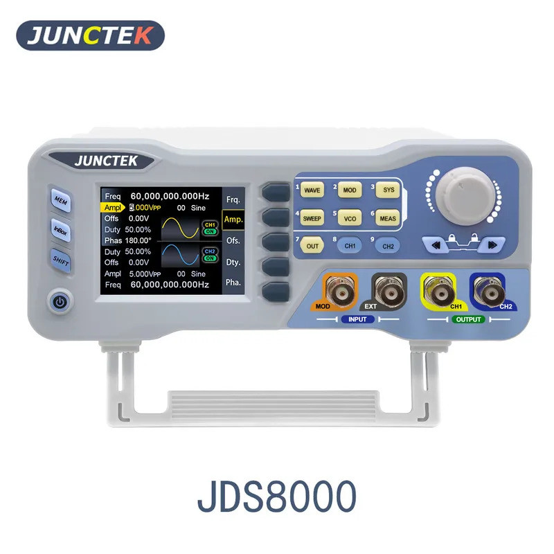 JUNCTEK JDS8060 8080 ฟังก์ชั่นสองช่องสัญญาณเครื่องกําเนิดไฟฟ้า Waveform แหล่ง 275MSa/s 14bits ความถี