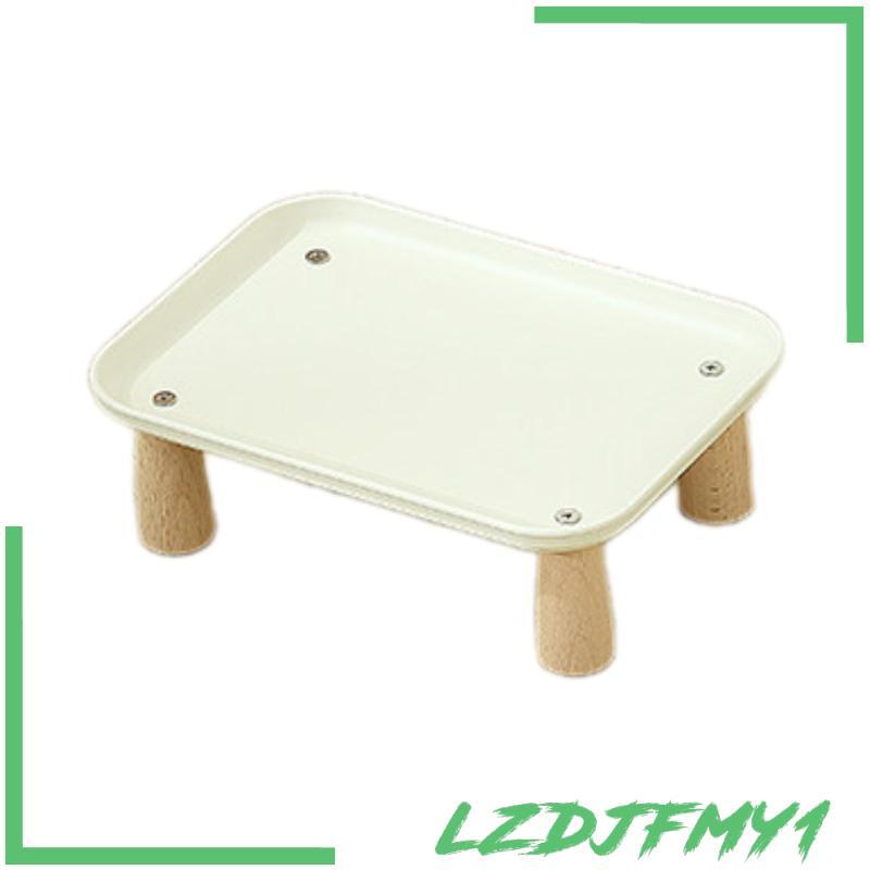 [Lzdjfmy1] หลายชั้นยกแมวสุนัขชามขาตั้งไม้ PP Pet Feeder ชั้นวางสําหรับชามอัตโนมัติ Feeding Station
