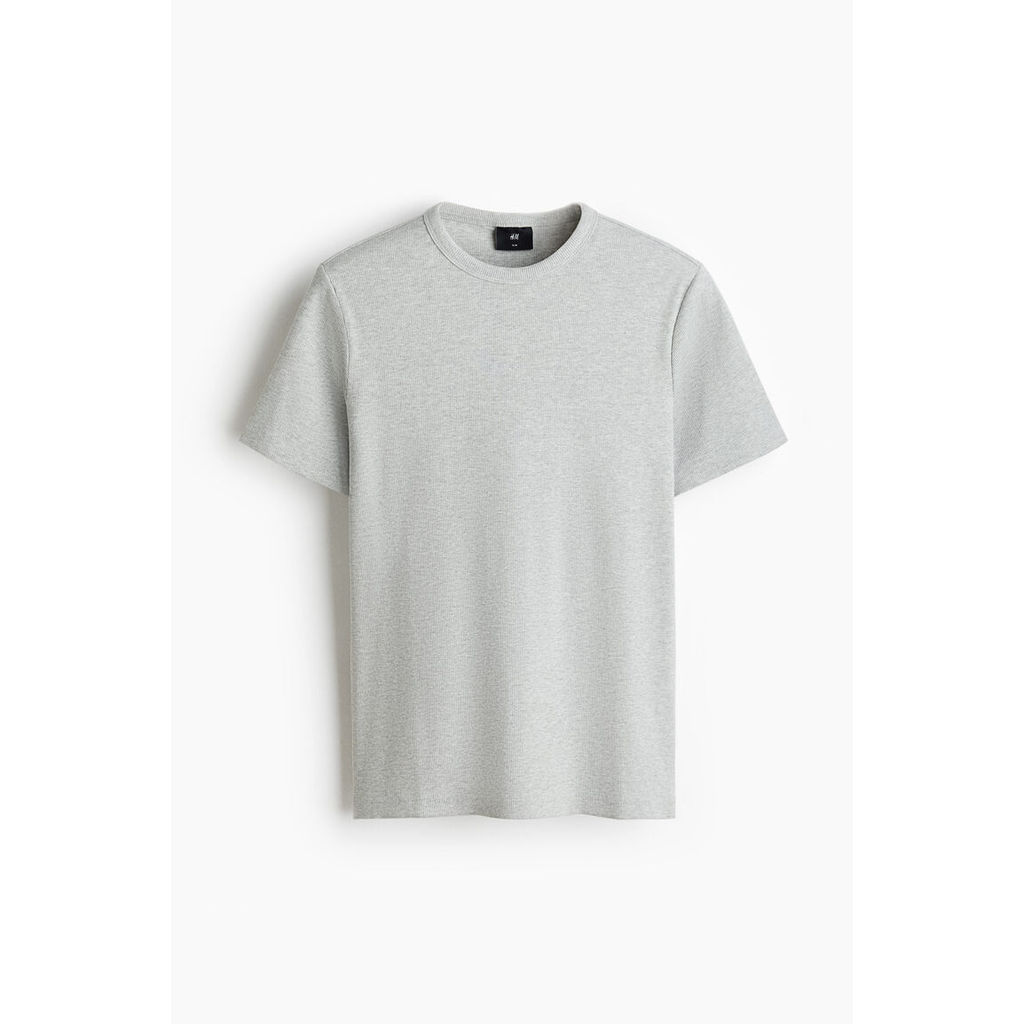 H&M تيشيرت رجالي مضلع Slim — صورة 3