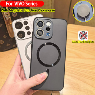 เคส Vivo V70 V60 เคส Vivo V70 FE V60 Lite Case เคสแบบสัมผัสผิวหนัง สีสัน พร้อมแม่เหล็กกันกระแทก พร้อมตัวป้องกันเลนส์กล้อง ด้านหลังแข็งแบบฝ้า ป้องกันลายนิ้วมือ เคสโทรศัพท์เรียบง่าย