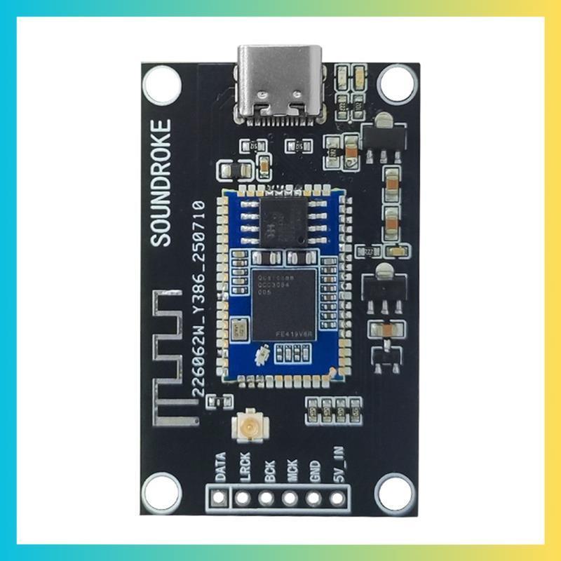 QCC5181/QCC3095 บลูทูธโมดูลอินเทอร์เฟซดิจิตอล USB to I2S เอาต์พุต Type-C 5VUSB การ์ดเสียง Ldac Decod
