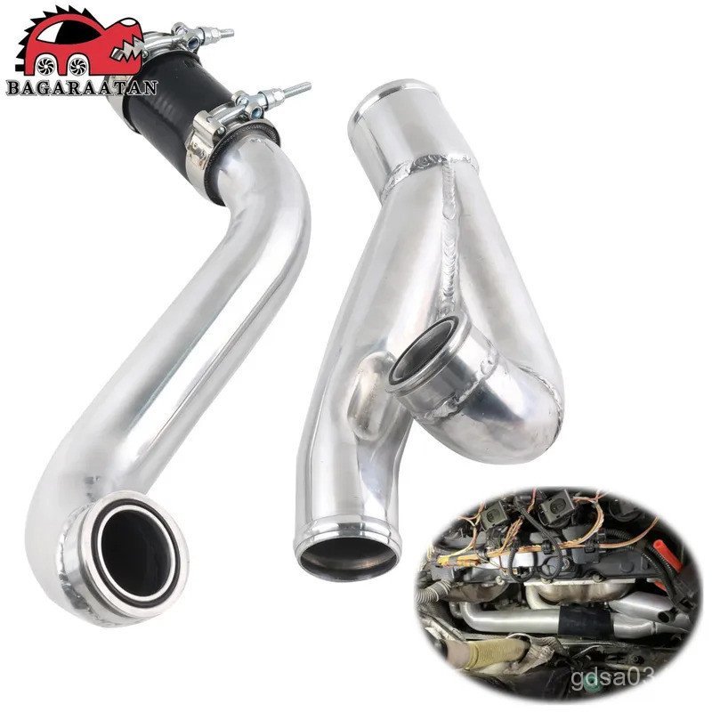 อลูมิเนียมอัพเกรดชุด Turbo Outlet ชาร์จท่อเงิน 2 นิ้ว N54 สําหรับ BMW 135i 335i 535i 1M E82 E88 E90 