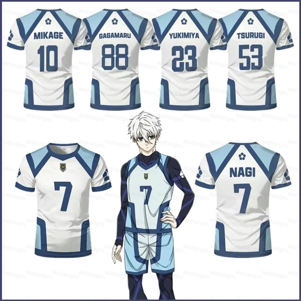 เสื้อยืด YT2 ลาย Nagi Seishiro หมายเลข 7 มีทั้ง Yukimiya Tsurugi และ Mikage Reo