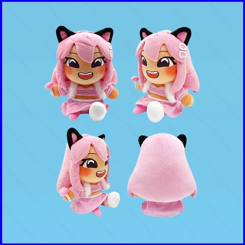 ZY1 Layla Roblox YouTube Plushie แฟชั่นหูแมวออกแบบตุ๊กตาตุ๊กตาตุ๊กตาของเล่น YZ1