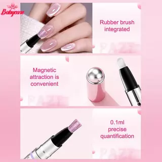 <BYCE-t> 6 In 1 Cat Eye ปากกาแม่เหล็กสําหรับเล็บ All-in-One ยาทาเล็บเจลสําหรับขี้เกียจก่อสร้างปากกาลูกปัดแม่เหล็กสําหรับเครื่องมือดูแลเล็บ