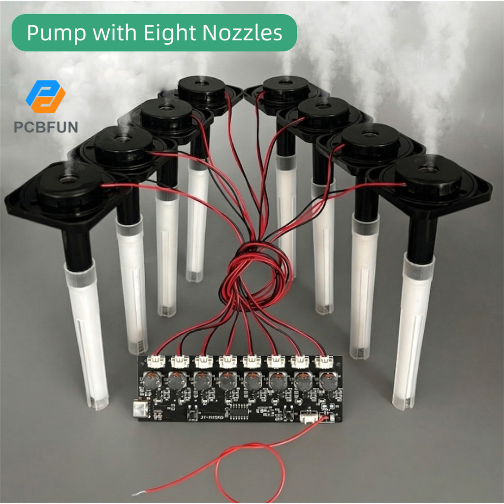 Pcbfun DC 5V ปั๊มน้ําแปดสเปรย์ Humidifier โมดูล Atomization ควบคุม Ultrasonic Atomizer 12W สําหรับเครื่องใช้ในบ้าน