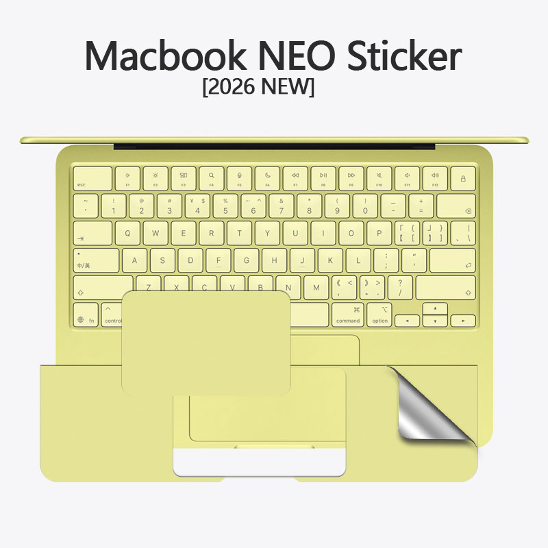 สําหรับ 2026 MacBook NEO 13 นิ้ว A3404 ตัวป้องกันส่วนที่เหลือฝ่ามือเต็มรูปแบบ – ฝาครอบแทร็กแพด C‐ด้านข้าง, ฟิล์มแบบใช้ซ้ําได้, ไม่มีสารตกค้าง, กาวคุณภาพสูง