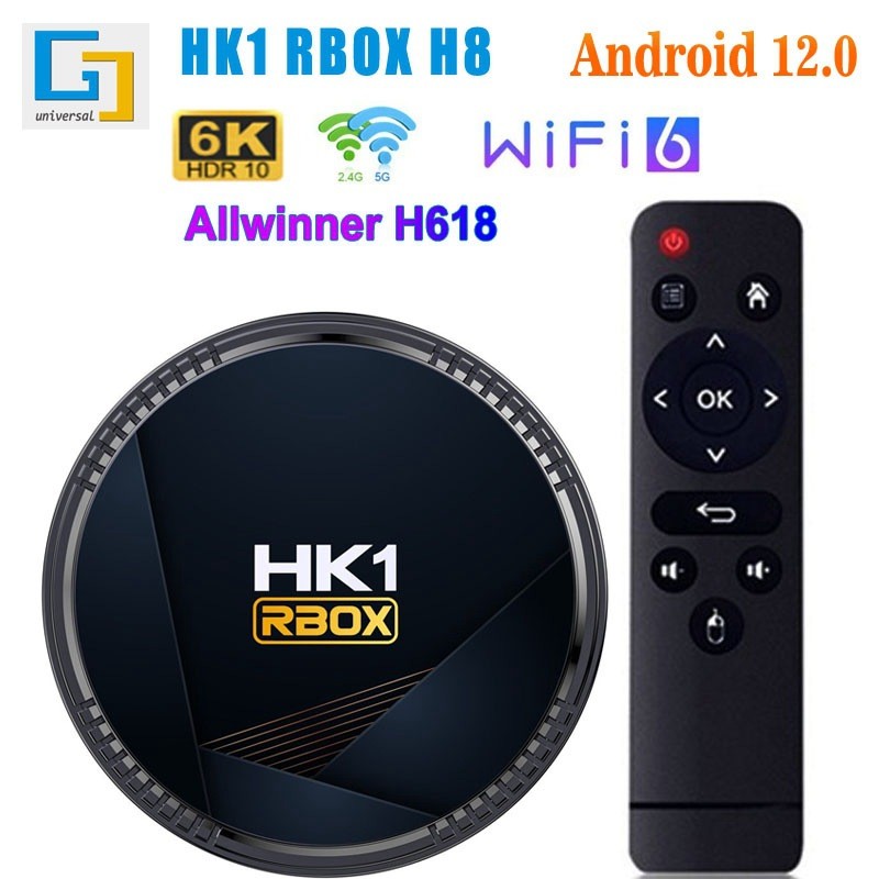 Cross-Border HK1 H8 tv Top box H618 Android 12.0 กล่องทีวี 5gwifi กล่องทีวีบลูทูธขายส่ง