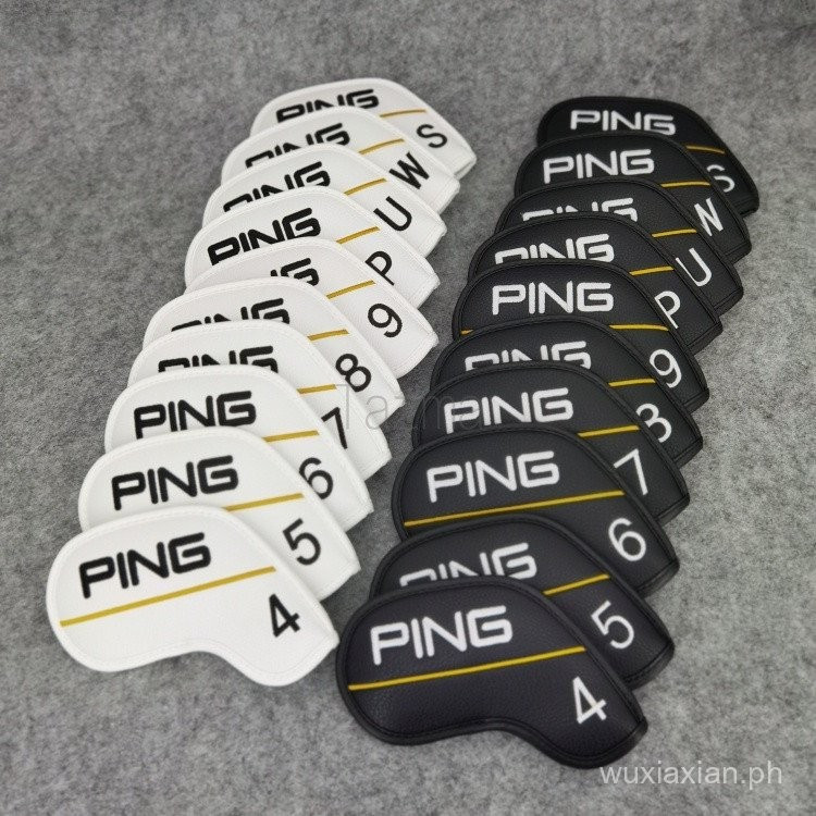 Golf Club PING Branded New Golf Club Iron Headcover (4,5,6,7,,8,9,P,U,W,S) Pu Leather Waterproof for
