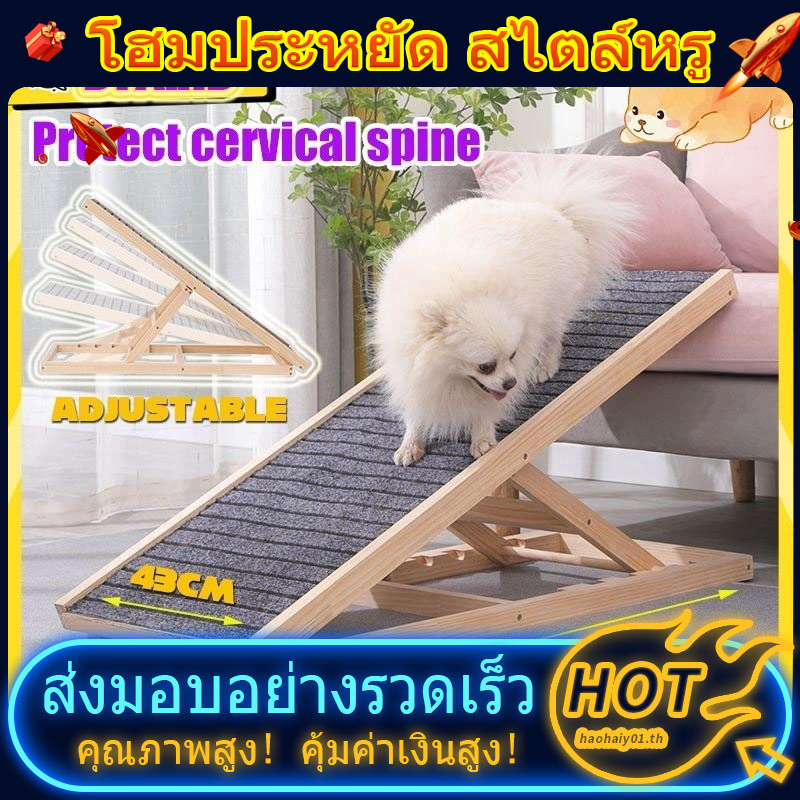 สต็อกในพื้นที่สิงคโปร์จัดส่งท้องถิ่นสัตว์เลี้ยงปีนบันไดสําหรับในร่มพับสัตว์เลี้ยงลาดแบบพกพาสุนัขขนาด